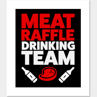 Funny Meat Raffle Drinking Team Buffalo NY Minnesota Posters and Art